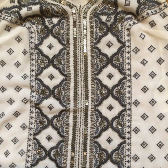 WHBM White Beaded Embellished Gadsby Lined Camisole size xs - Picture 3 of 7